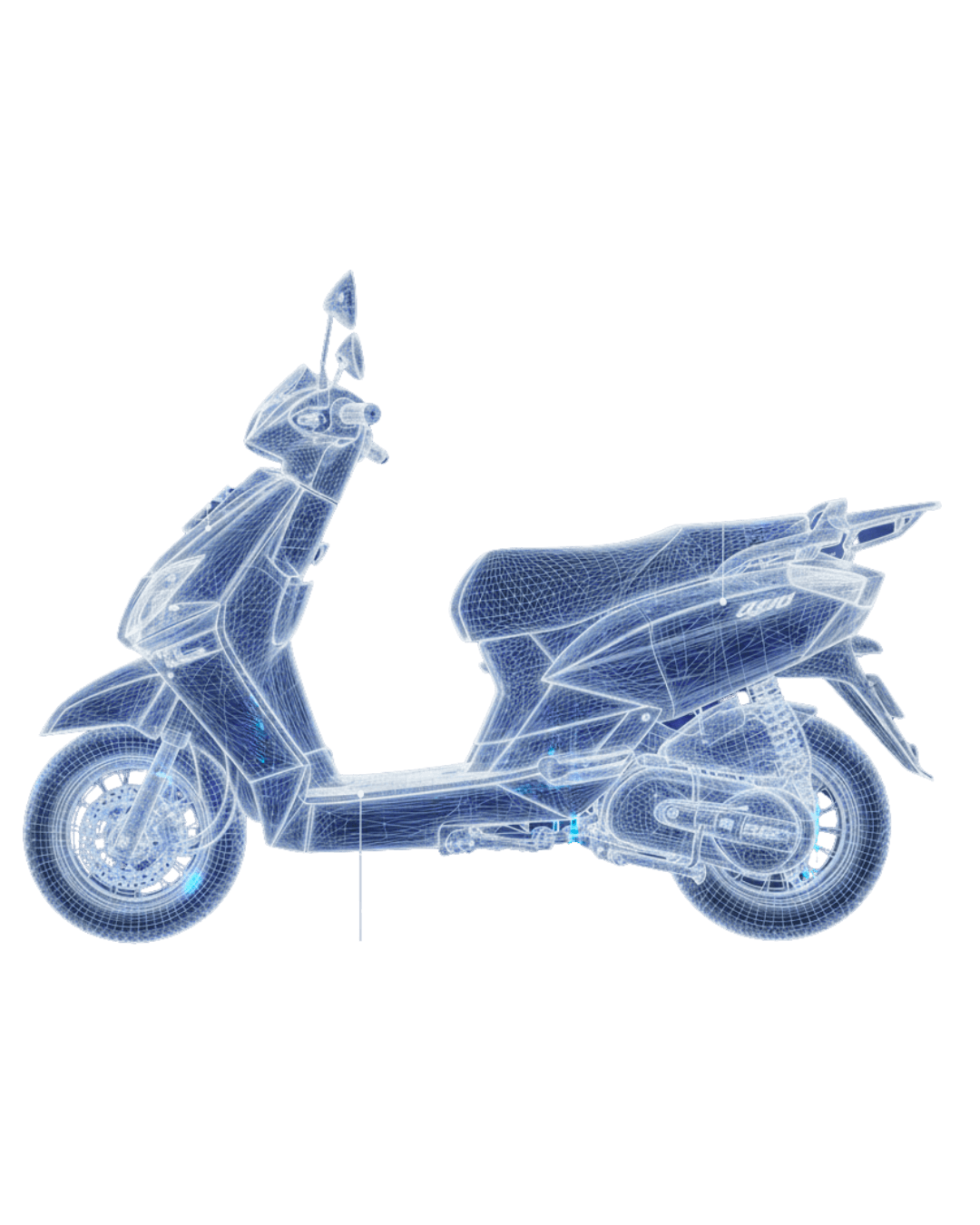 EV Wireframe Side View